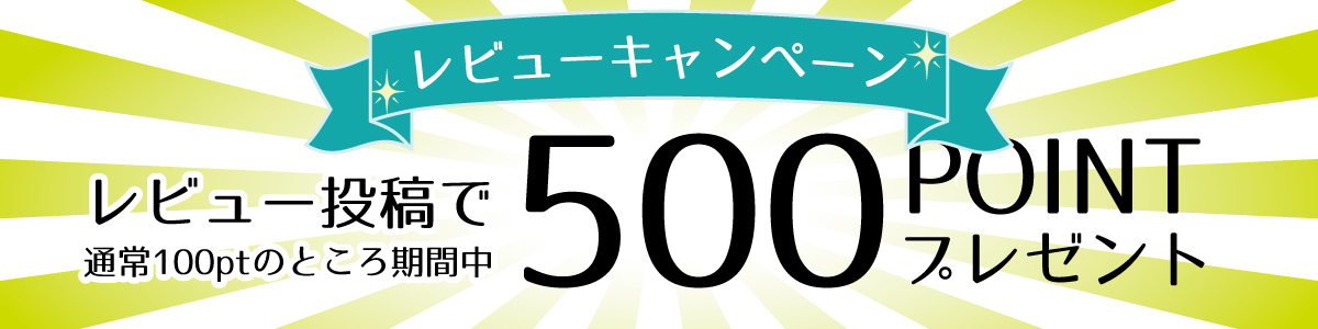 レビュー500ptプレゼント