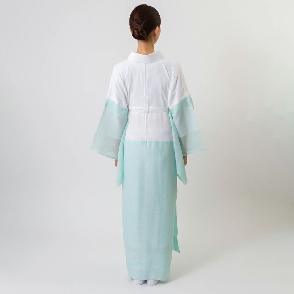 衿秀】うそつき長襦袢 き楽っく本体 夏用プレミアム(替え袖付き 