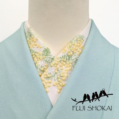 富士商会）ぺタコさんの刺繍半衿 | 着物屋くるり
