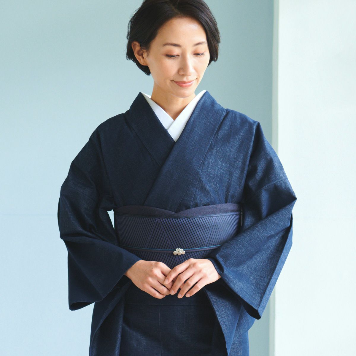 ☆30％OFF☆【CHIKUMO-千雲-】大人のための艶感デニム着物 くるり 