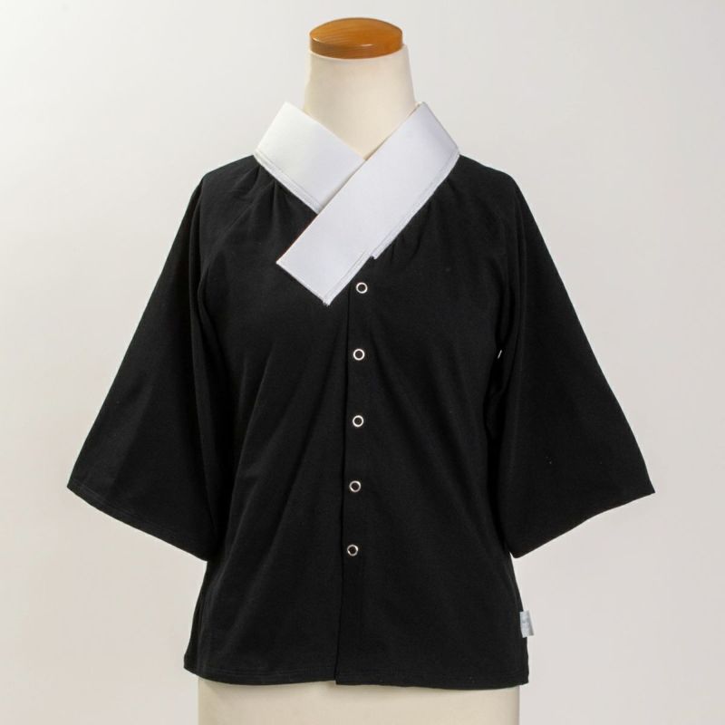 【くるり】前開きTシャツ襦袢 Legrand（ルグラン） Tシャツタイプ　ブラック