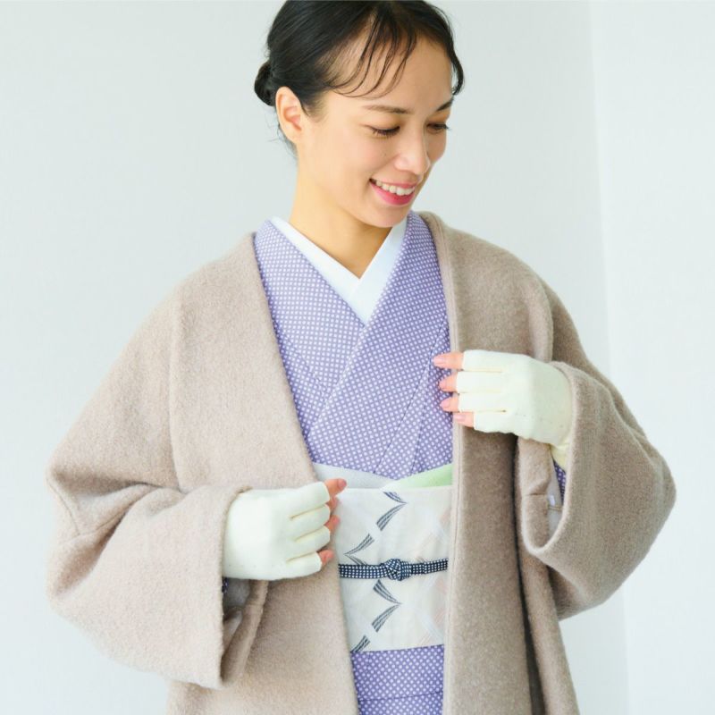 小紋 モダン 水玉 ランダムドット ちりめん 軽い艶感 正絹