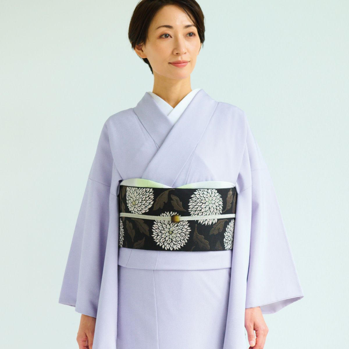 着物 東レシルック着物❤️薄紫淡いピンク 美品洗える （CHIKUMO-千雲  