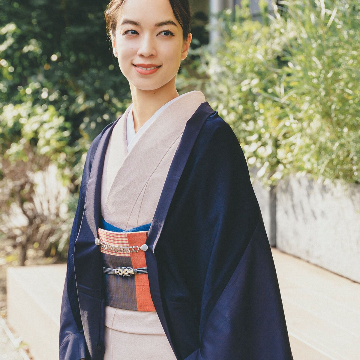 着物 東レシルック着物❤️薄紫淡いピンク 美品洗える （CHIKUMO-千雲  