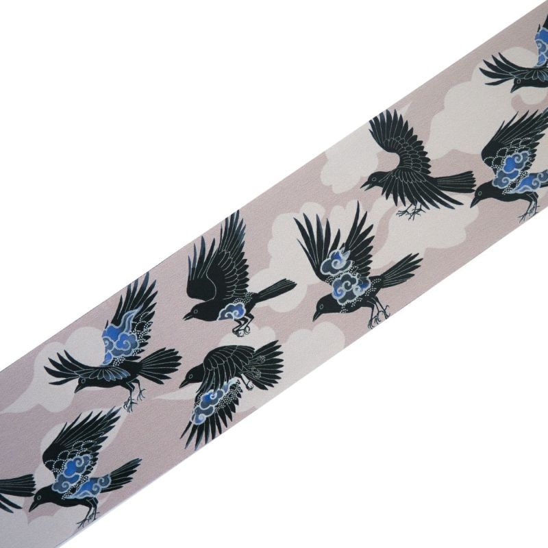 そめもよう】some-pri 半幅帯 「雲八咫烏 桜鼠」 くるり｜着物屋くるり