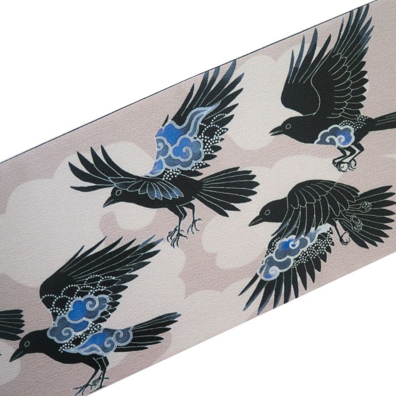 そめもよう】some-pri 半幅帯 「雲八咫烏 桜鼠」 くるり｜着物屋くるり