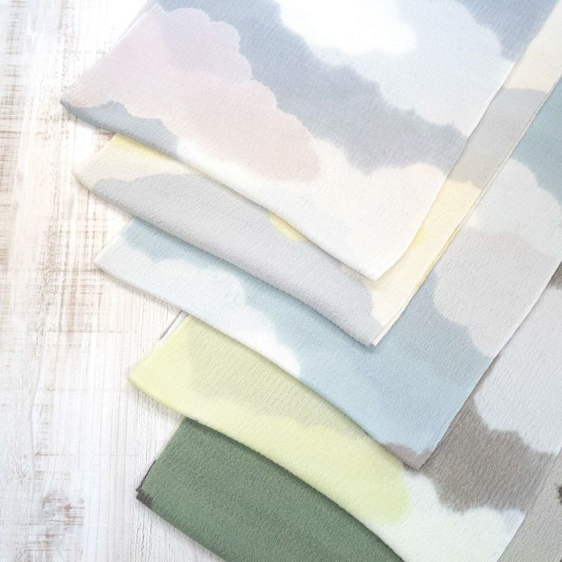 【帯揚】ガラガラギザギザ紋様　マスタード ☆10％OFF☆【衿秀】帯揚げ 絞り 雲 全5色｜着物屋くるり 公式通販